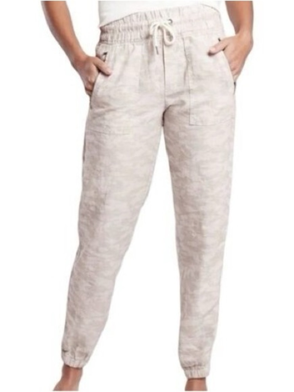 Athleta Cream Jogger Pants